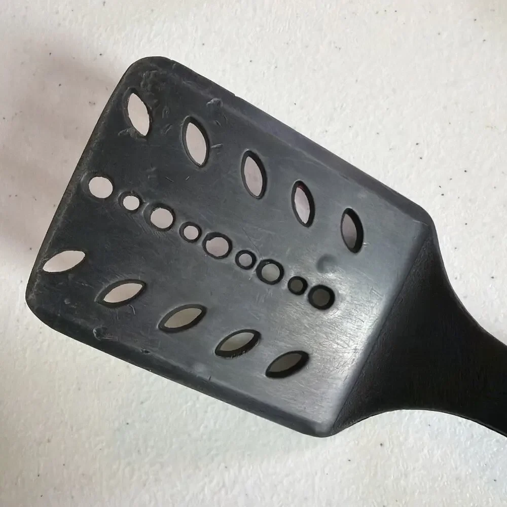 13” Farberware Spatula spoon Slotted Turner lot of 2 Black Nylon Plastic USA